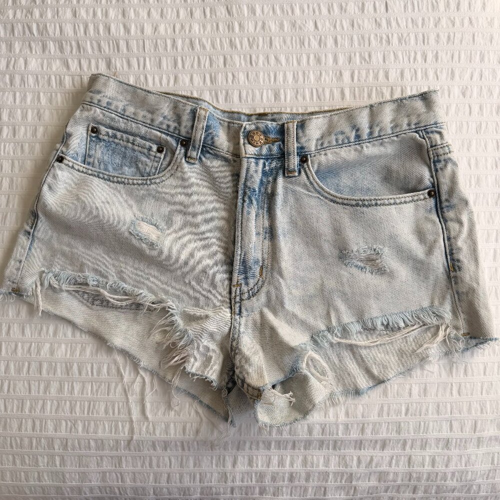 BDG light-wash distressed denim shorts